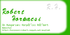 robert horpacsi business card